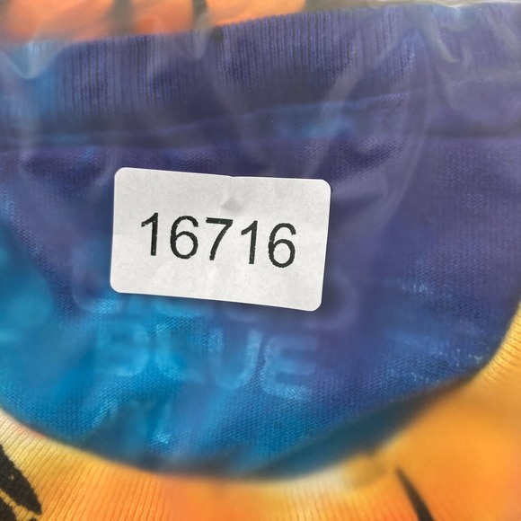 Vintage Liquid Blue Shirt Mens XXXXL 1992 Pinkerton Sun Moon All Over Print 90s - Picture 14 of 14